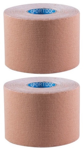 2 stk. Kinesio tape - SportDoc Kinesiology tape - Kinesiotape i beige